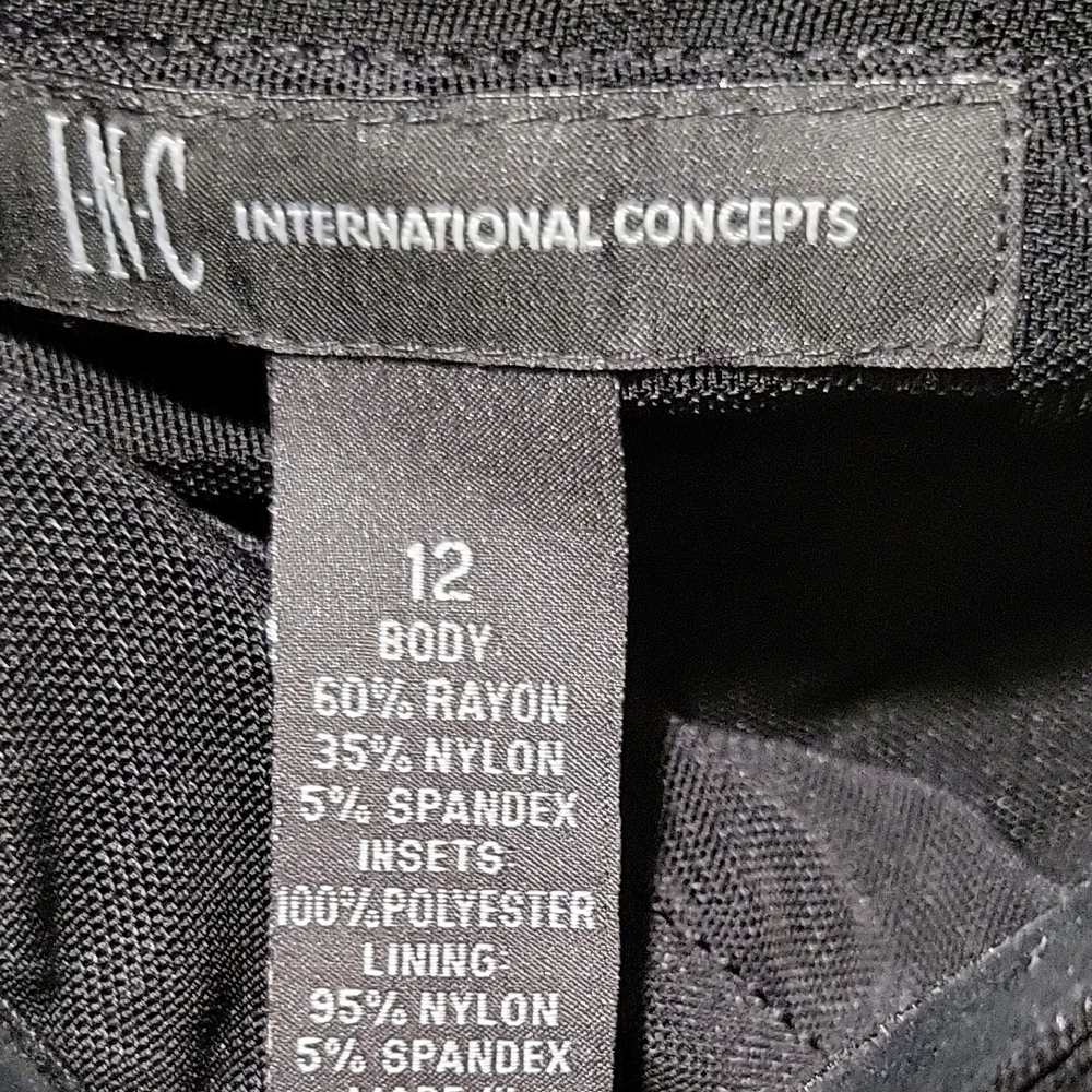 INC International Concepts Elegant Black Mini Dress - Picture 2 of 5